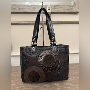 Elegant Brown and Black Tote Bag